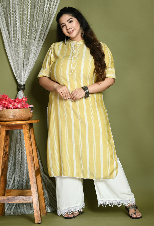 Plus Size Plus Size Striped Kurta