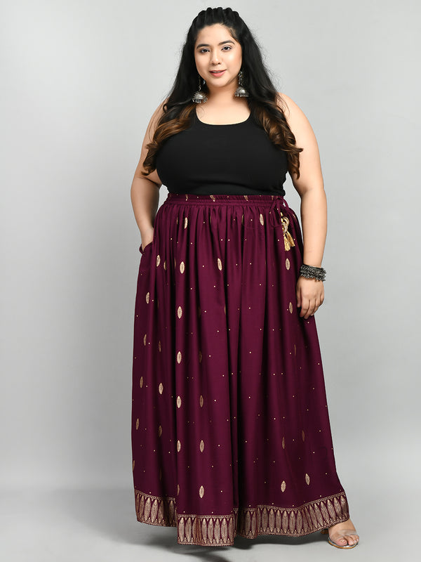 Plus Size Sparkling Wine Plus Size Gold Skirt