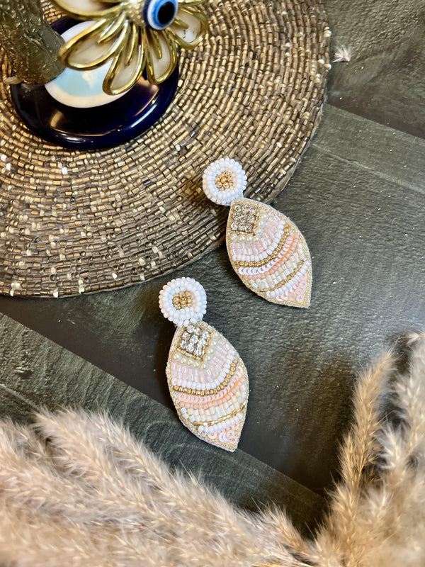 Plus Size Tiana Circle Eye Beaded Earrings